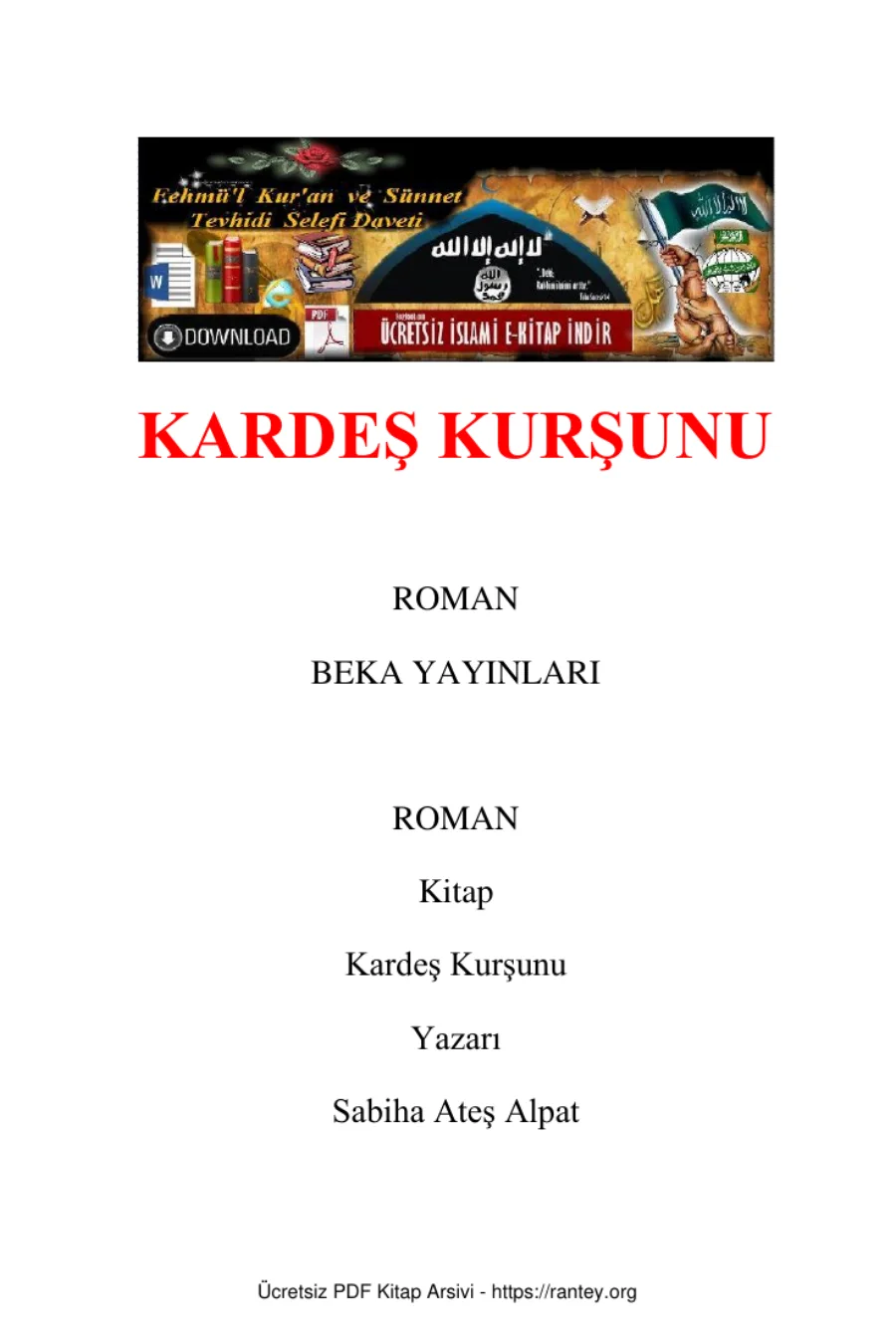 KARDEŞ KURŞUNU ROMAN Ebu Abdulmumin Tekin Mıhçı kapak görseli