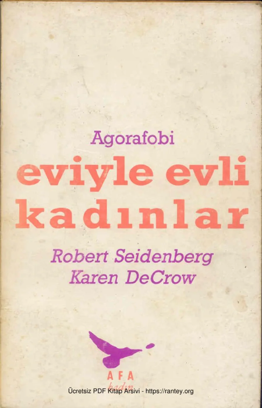 Karen de Crow Agorafobi Eviyle Evli Kadınlar Afa Yayınları kapak görseli