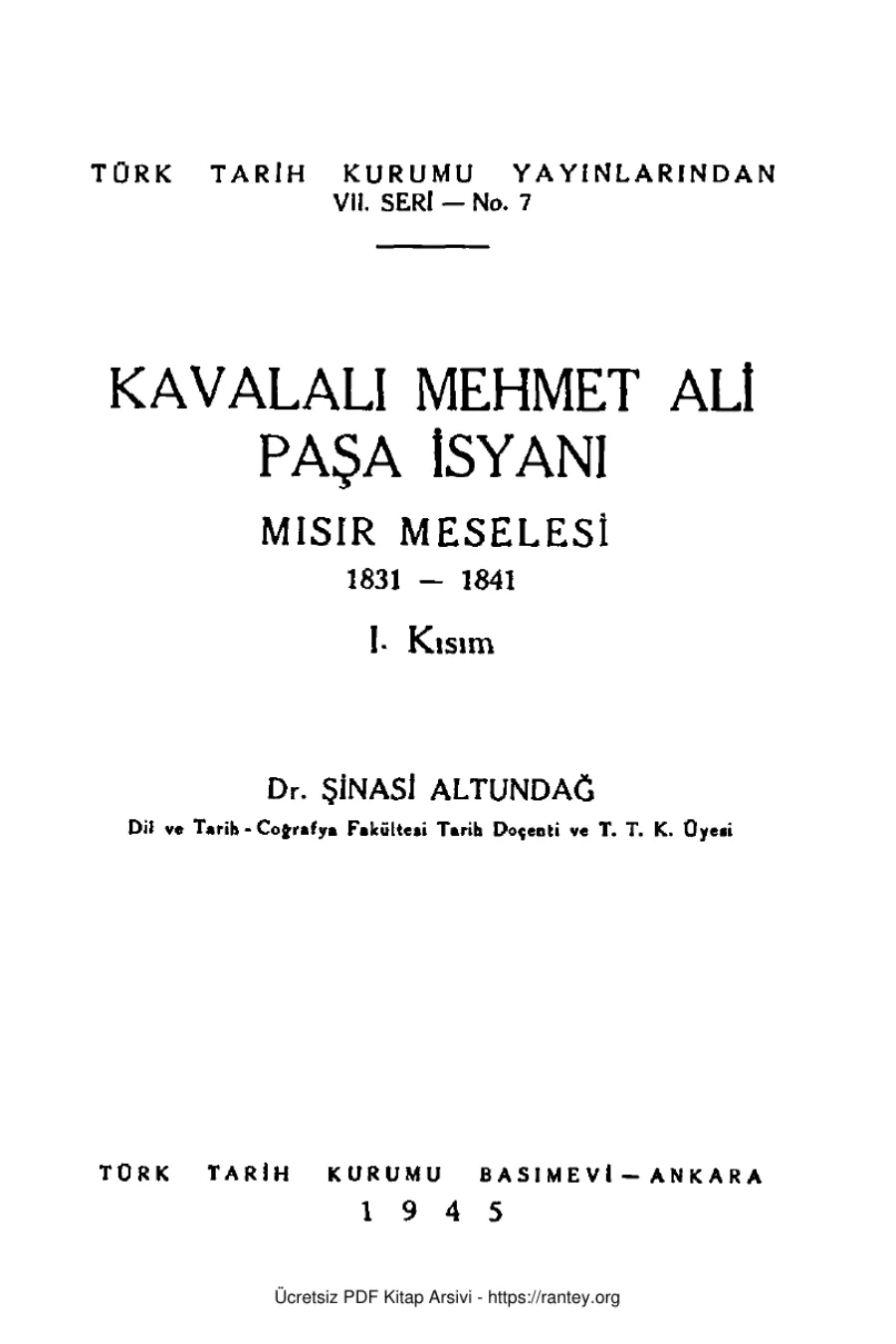 Kavalalı Mehmet Ali Paşa İsyanı kapak görseli