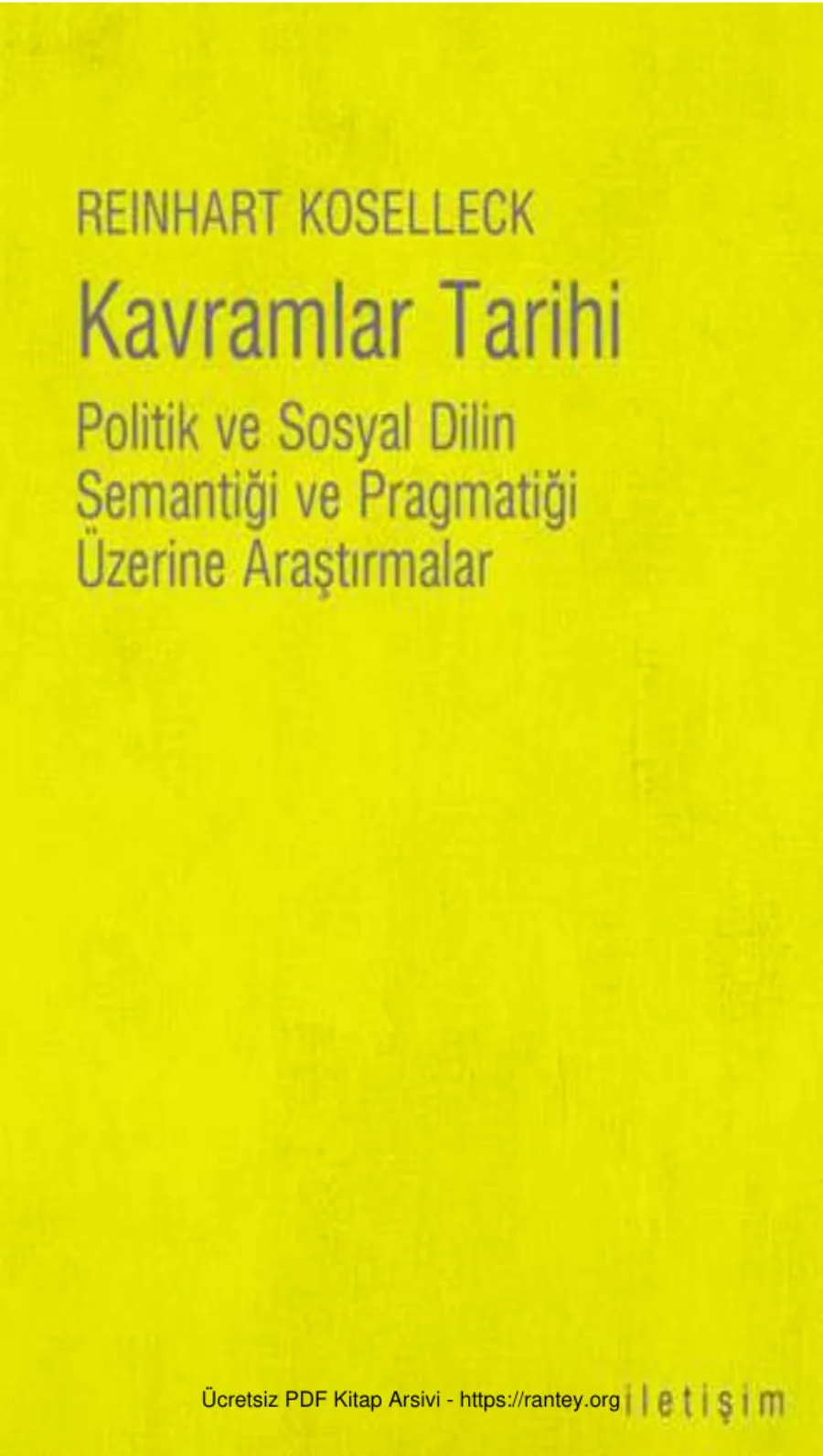 Kavramlar Tarihi İletişim Yayınları kapak görseli