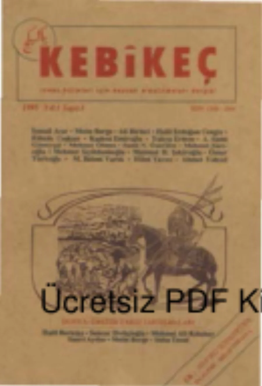 Kebikeç Sayı 001 Üretim Tarzı Tartışmaları 1995 kapak görseli