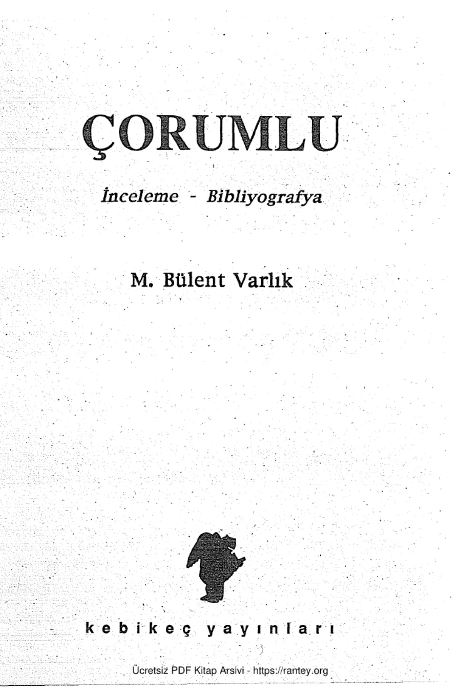 Kebikeç Sayı 003 Halkevleri 1996 Ek Çorumlu İnceleme Bibliyografya kapak görseli