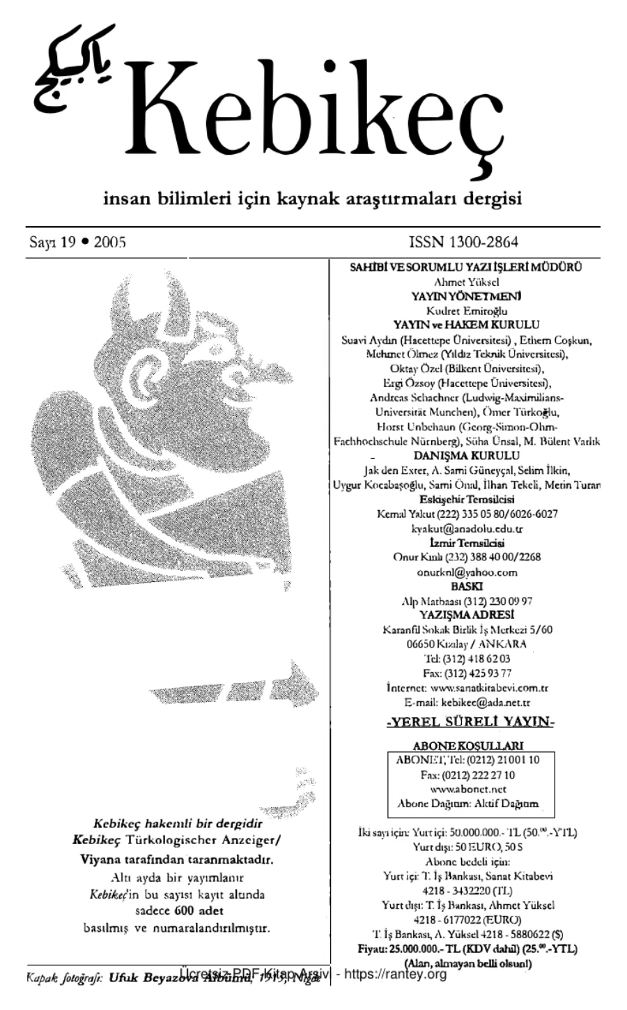 Kebikeç Sayı 019 2005 kapak görseli