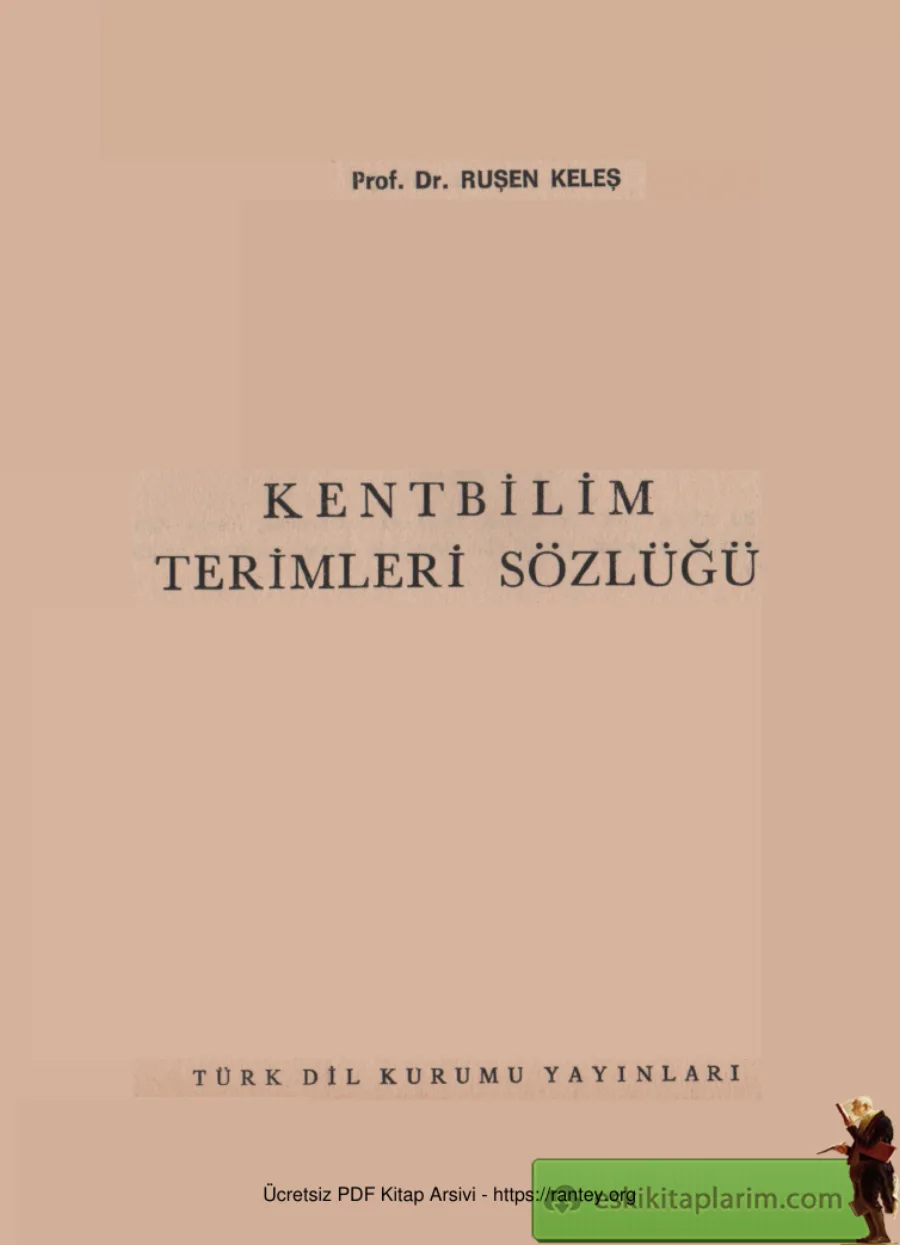 Kentbilim Terimleri Sözlüğü kapak görseli