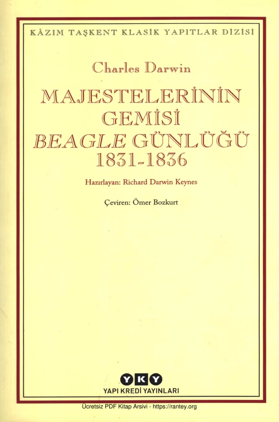 Keynes Charles Darwin Majestelerinin Gemisi Beagle Günlüğü 1831 1836 kapak görseli