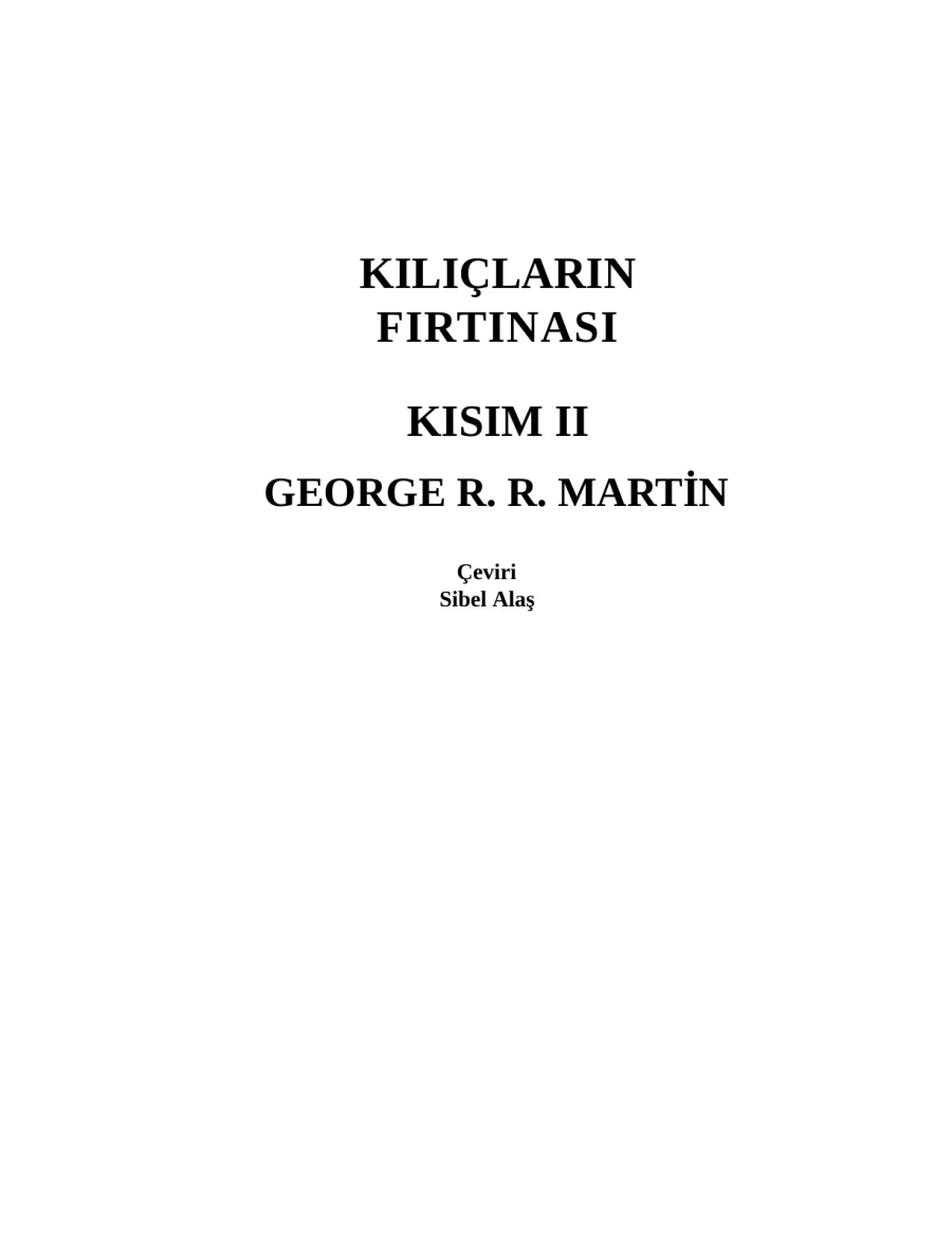 Kılıçların Fırtınası – Kısım 2 kapak görseli