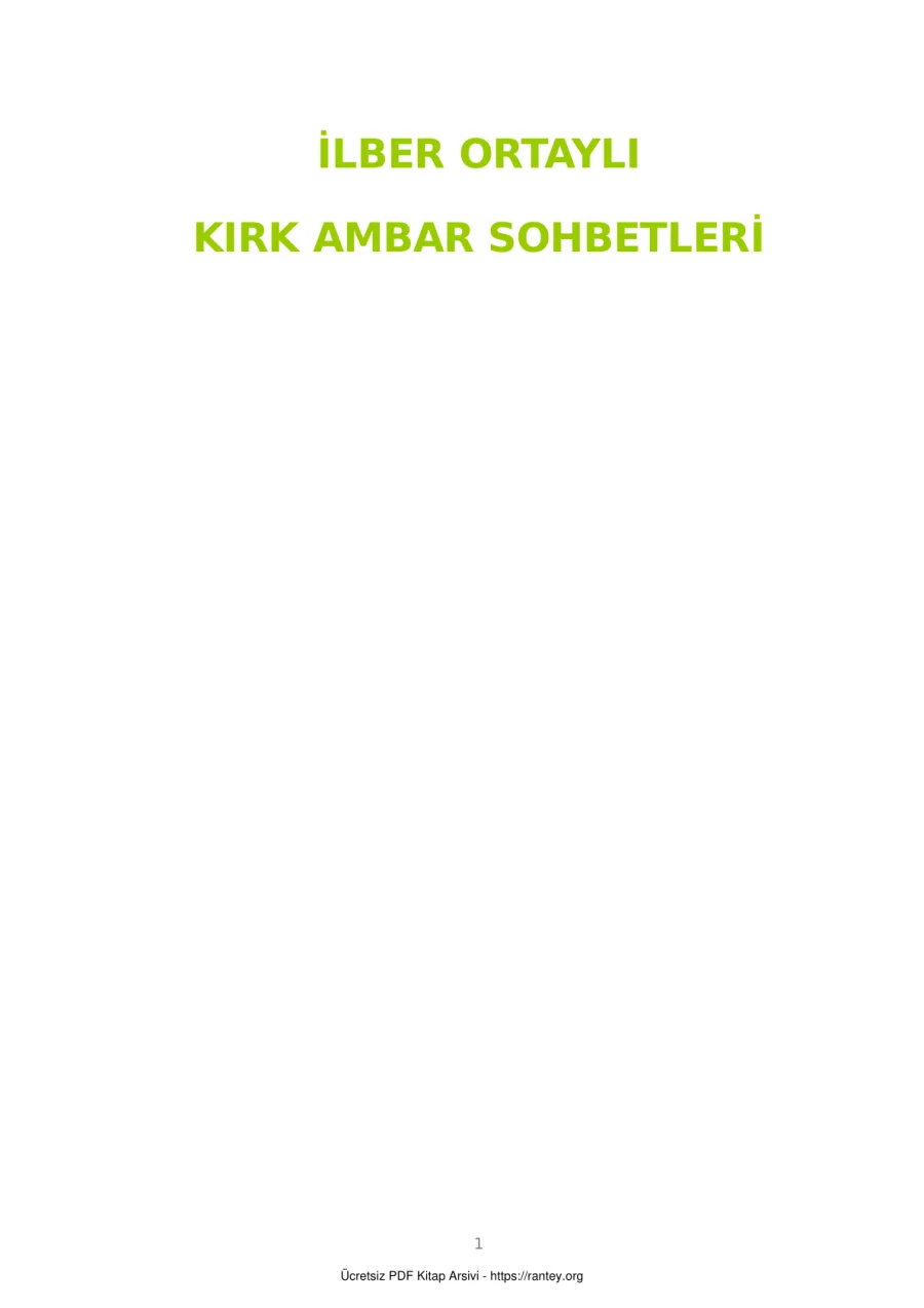 Kırk Ambar Sohbetleri kapak görseli