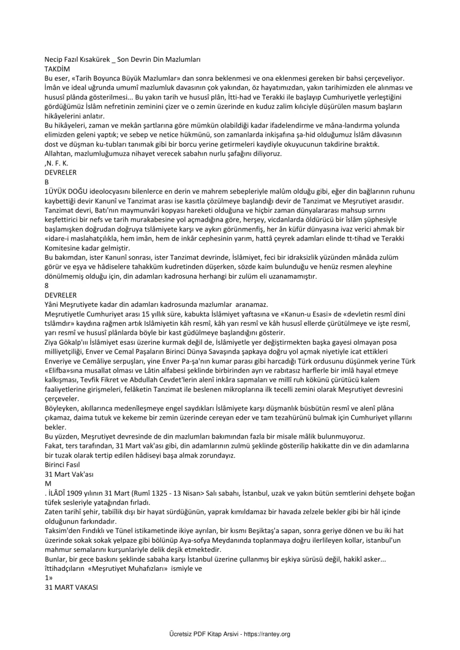 Son Devrin Din Mazlumlari kapak görseli