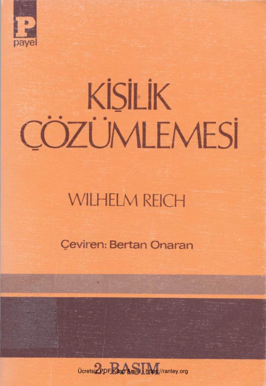 Kişilik Çözümlemesi Payel Yayınları kapak görseli