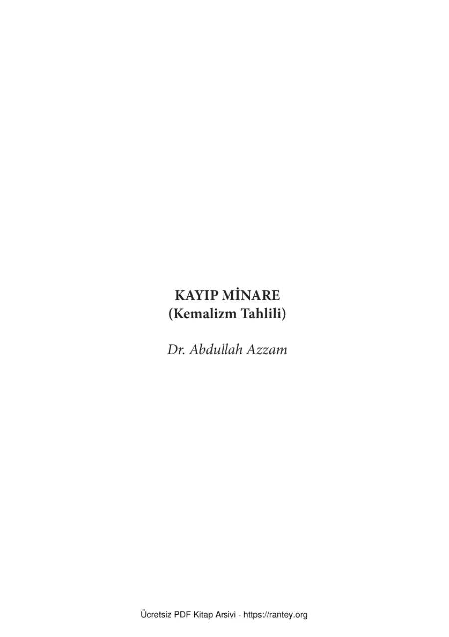 Kitabı PDF Oku Abdullah Azzam Kitapları Ebu Abdulmumin Tekin Mıhçı kapak görseli