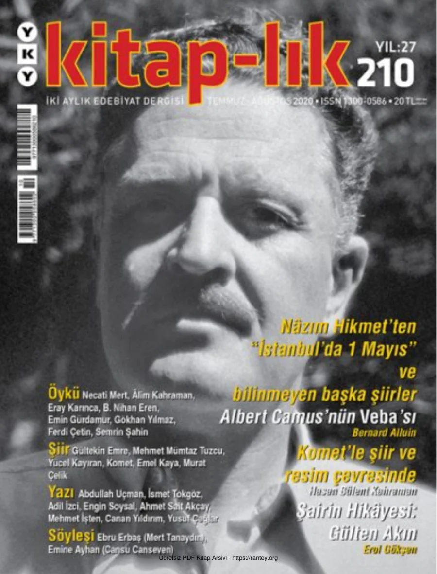 Kitap lık Sayı 210 Temmuz Ağustos 2020 kapak görseli
