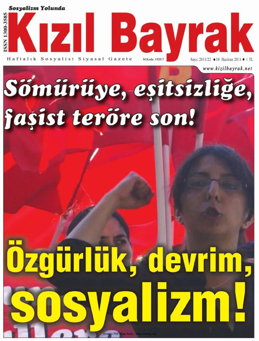 Kızılbayrak 2011 Sayı 22 10 Haziran kapak görseli