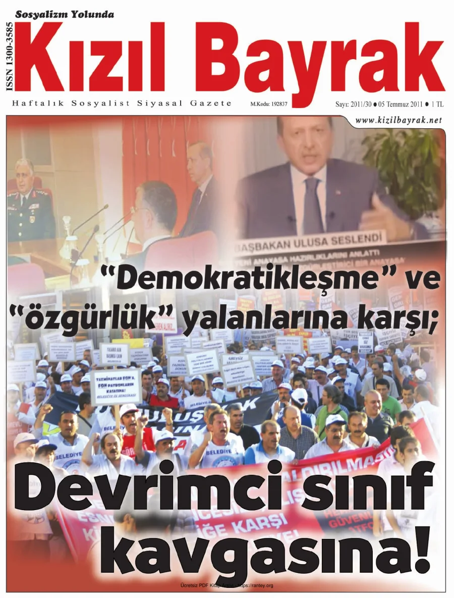 Kızılbayrak 2011 Sayı 30 05 Ağustos kapak görseli