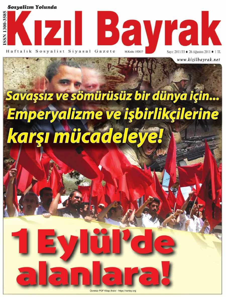Kızılbayrak 2011 Sayı 33 26 Ağustos kapak görseli