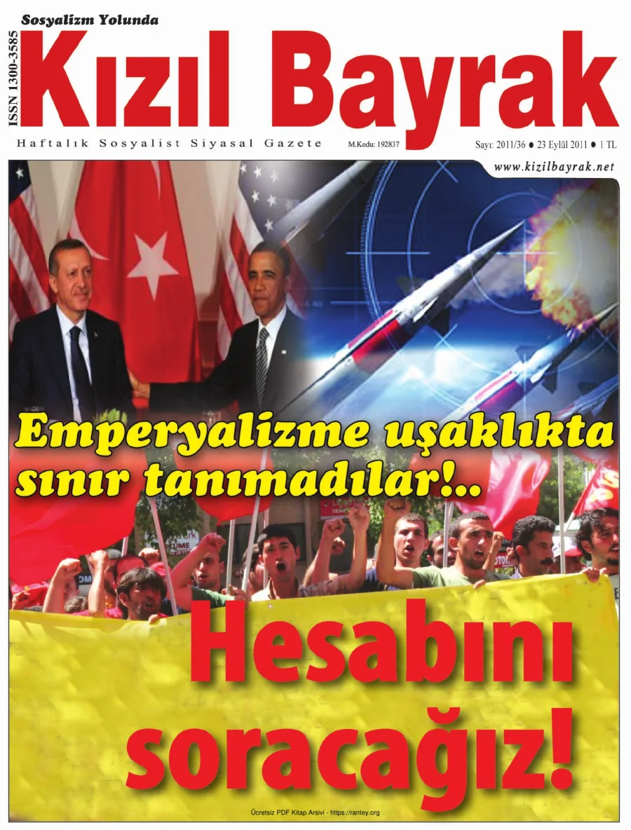 Kızılbayrak 2011 Sayı 36 23 Eylül kapak görseli