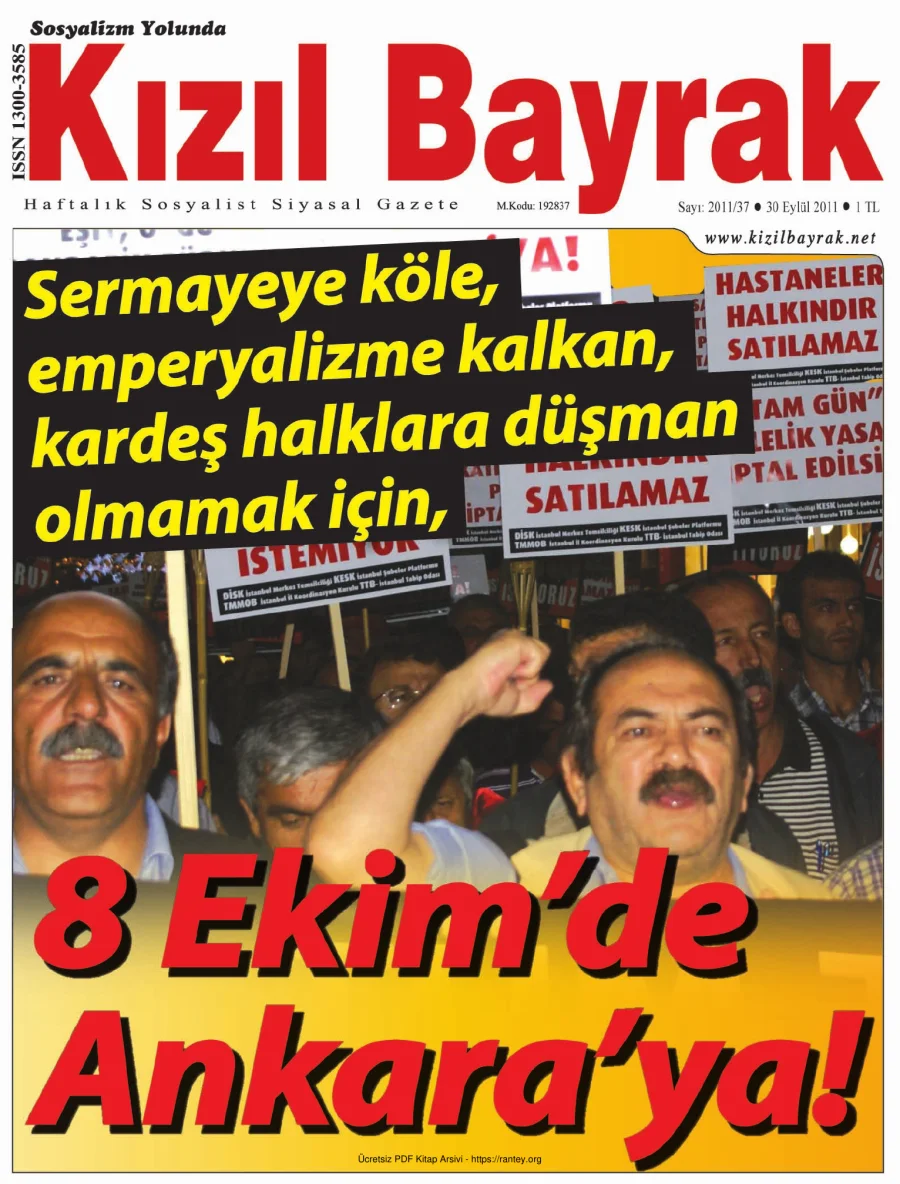 Kızılbayrak 2011 Sayı 37 30 Eylül kapak görseli