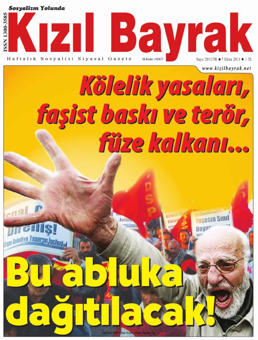 Kızılbayrak 2011 Sayı 38 07 Ekim kapak görseli