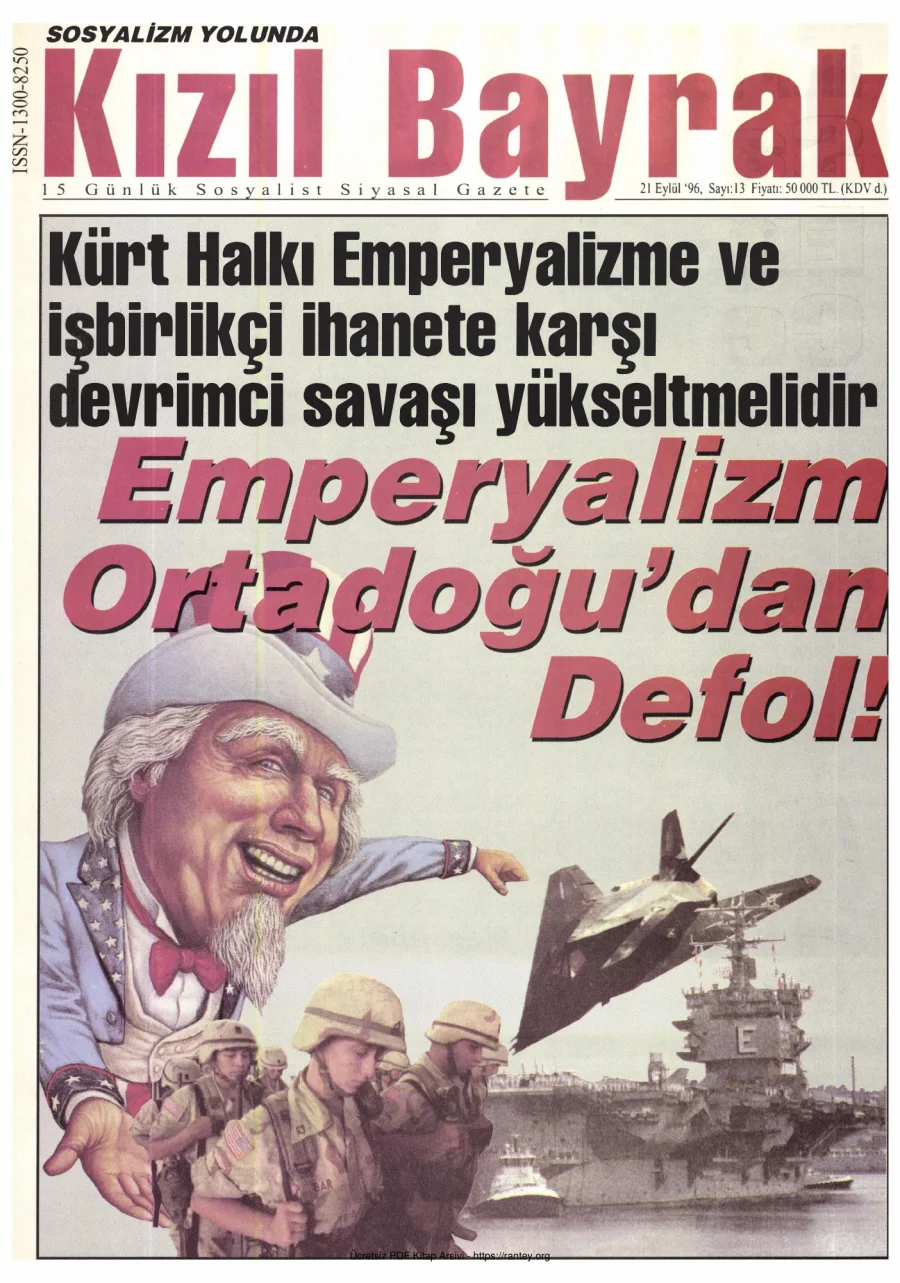 Kızılbayrak Yıl 1996 Sayı 13 21 Eylül kapak görseli