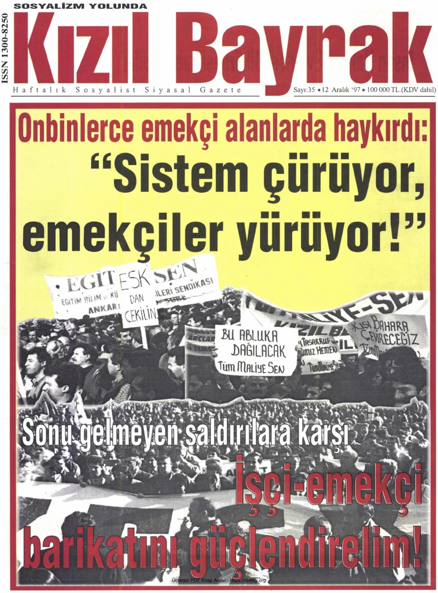 Kızılbayrak Yıl 1997 Sayı 39 12 Aralık kapak görseli
