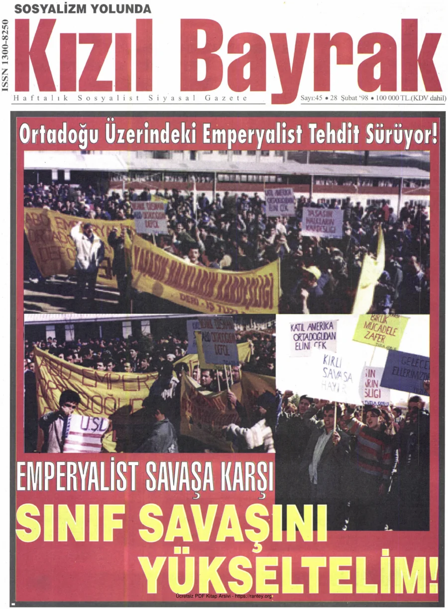 Kızılbayrak Yıl 1998 Sayı 08 28 Şubat kapak görseli