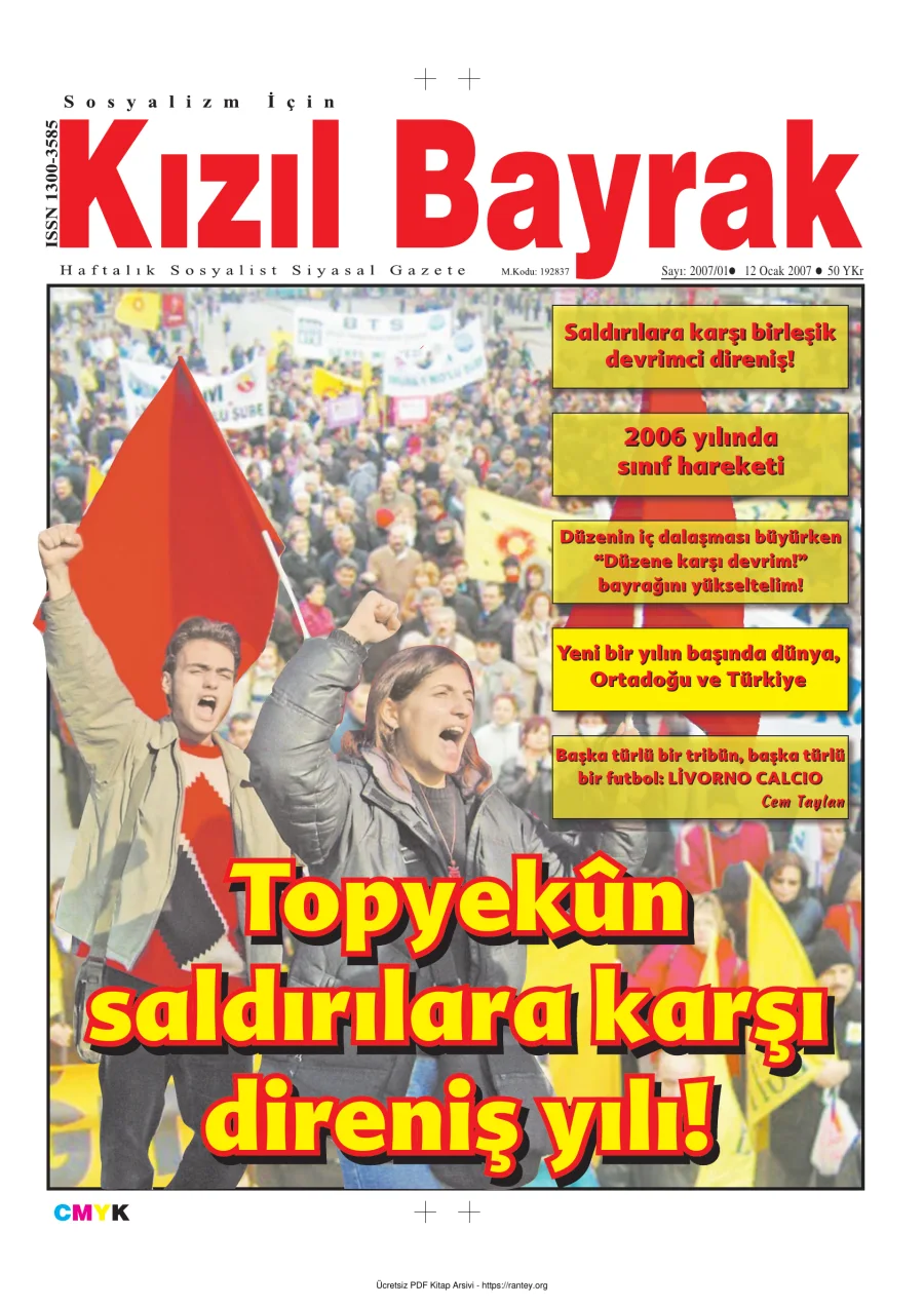 Kızılbayrak Yıl 2007 Sayı 01 12 Ocak kapak görseli