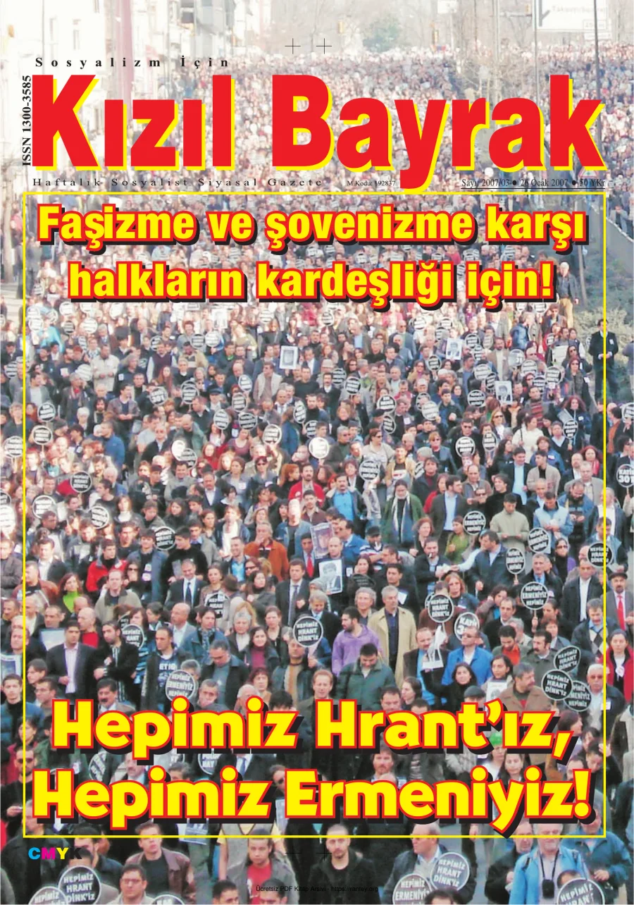 Kızılbayrak Yıl 2007 Sayı 03 26 Ocak kapak görseli