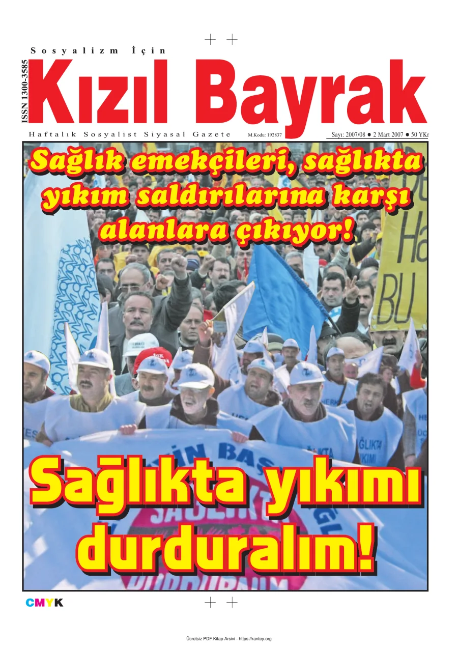 Kızılbayrak Yıl 2007 Sayı 08 02 Mart kapak görseli