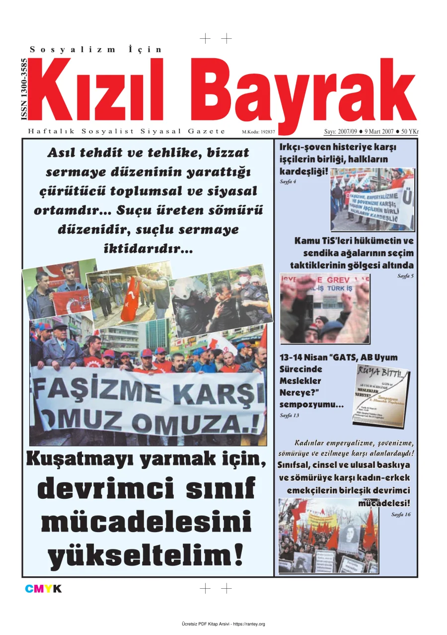 Kızılbayrak Yıl 2007 Sayı 09 09 Mart kapak görseli