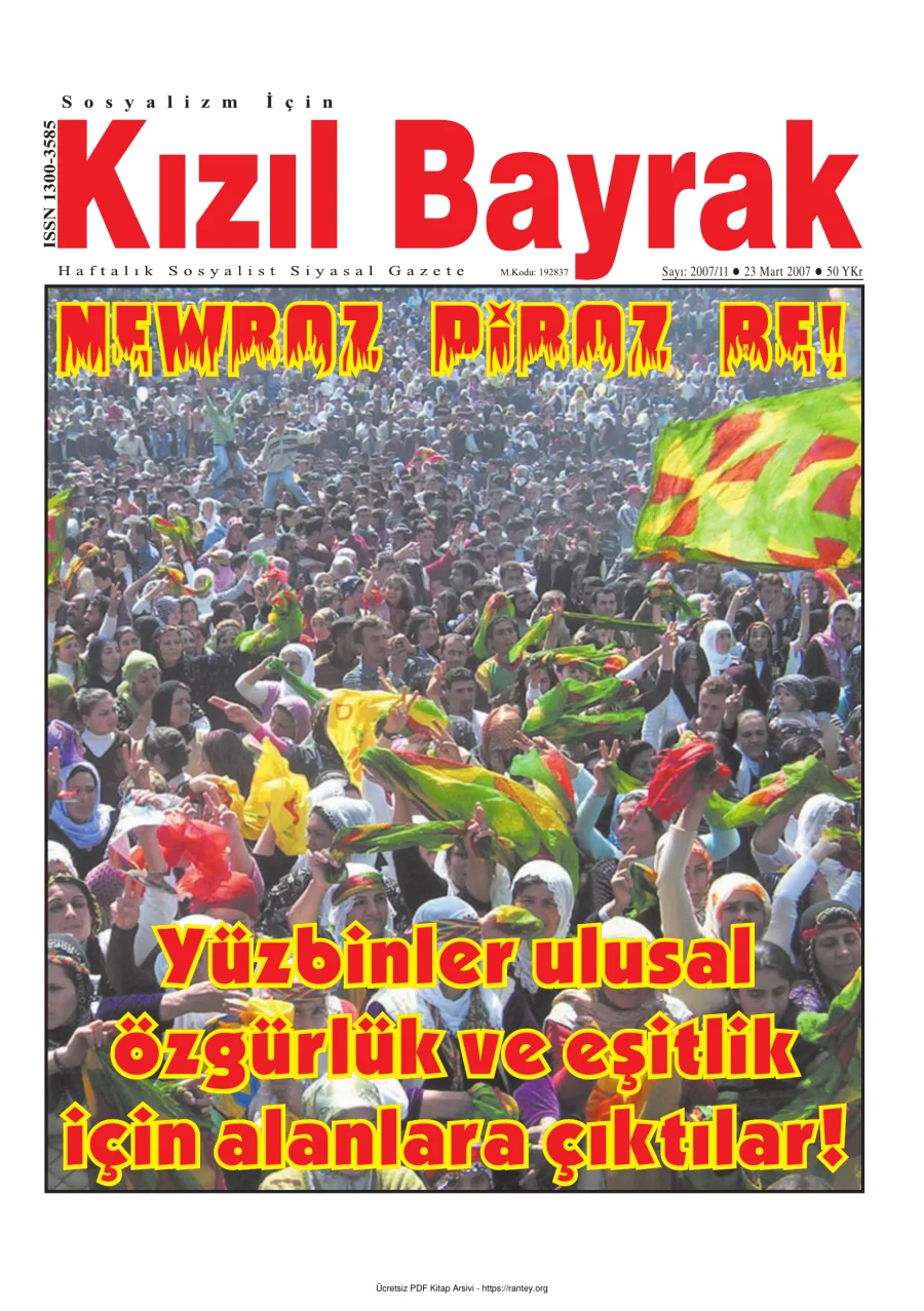 Kızılbayrak Yıl 2007 Sayı 11 23 Mart kapak görseli