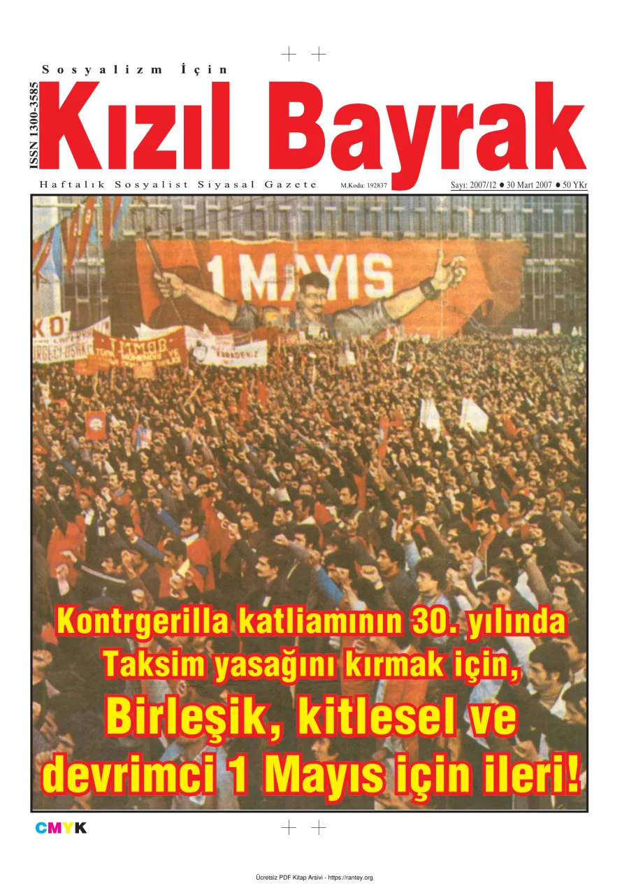 Kızılbayrak Yıl 2007 Sayı 12 30 Mart kapak görseli