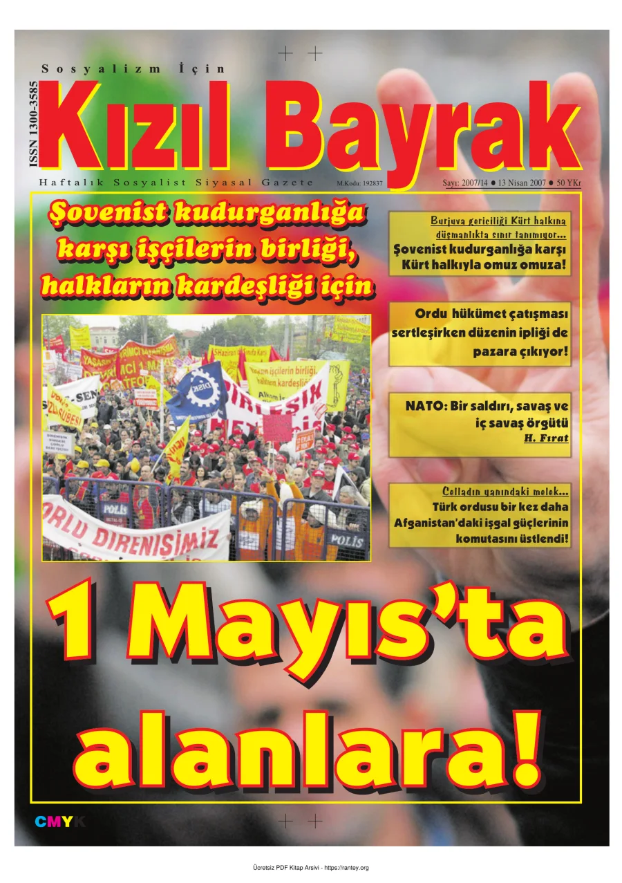 Kızılbayrak Yıl 2007 Sayı 14 13 Nisan kapak görseli
