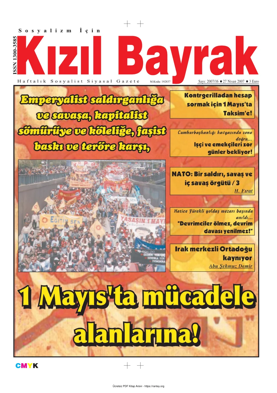 Kızılbayrak Yıl 2007 Sayı 16 27 Nisan kapak görseli