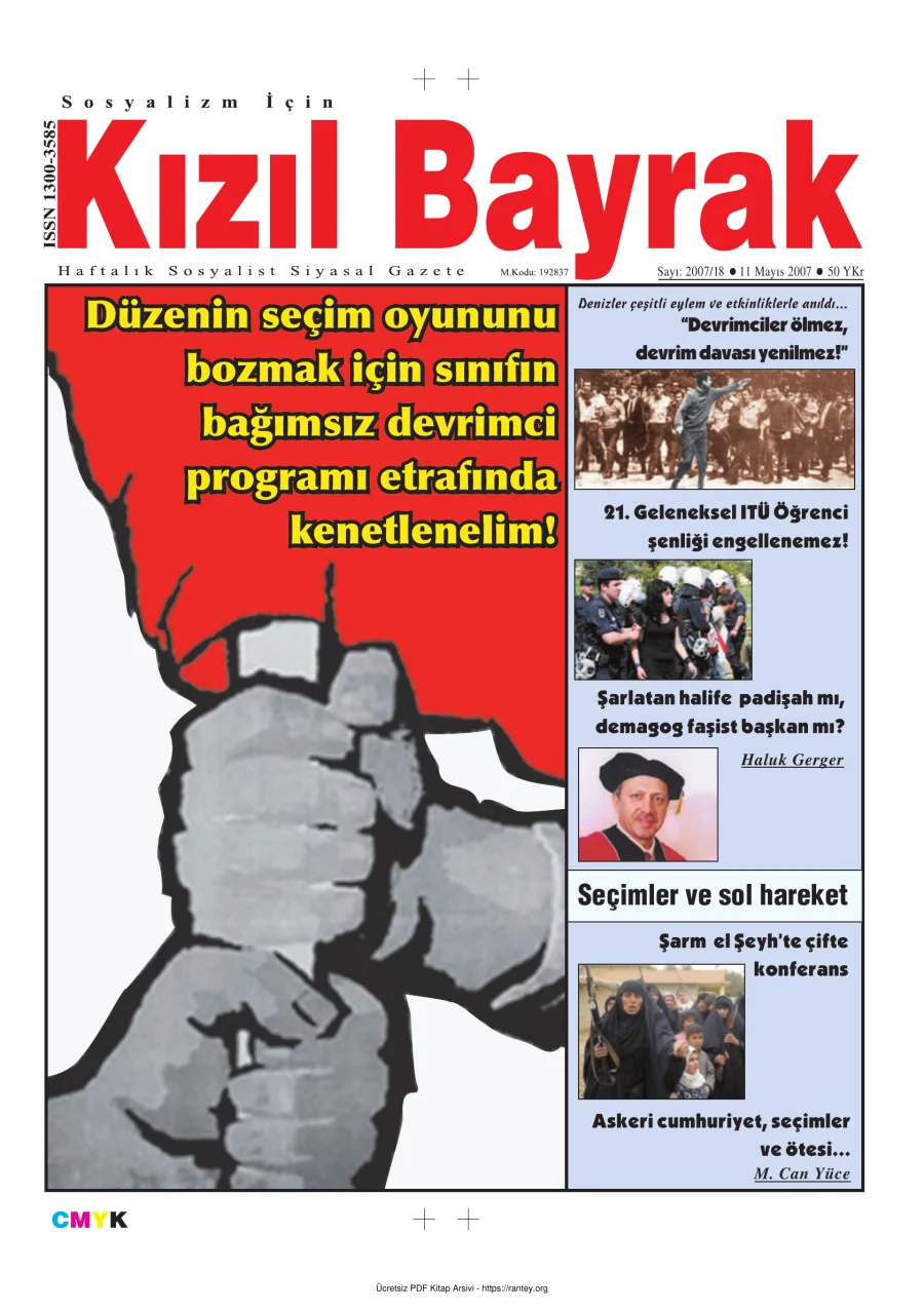 Kızılbayrak Yıl 2007 Sayı 18 11 Mayıs kapak görseli