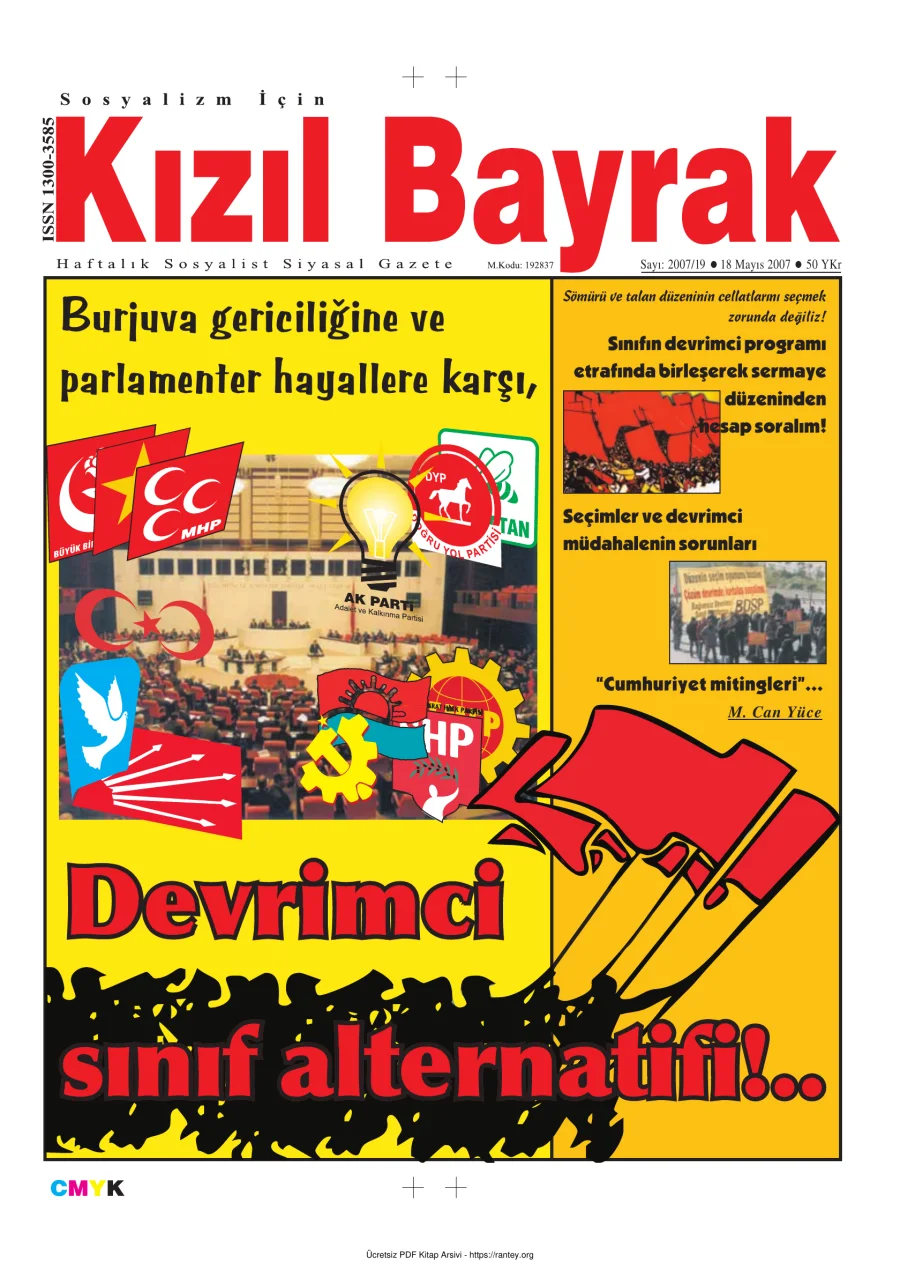 Kızılbayrak Yıl 2007 Sayı 19 18 Mayıs kapak görseli