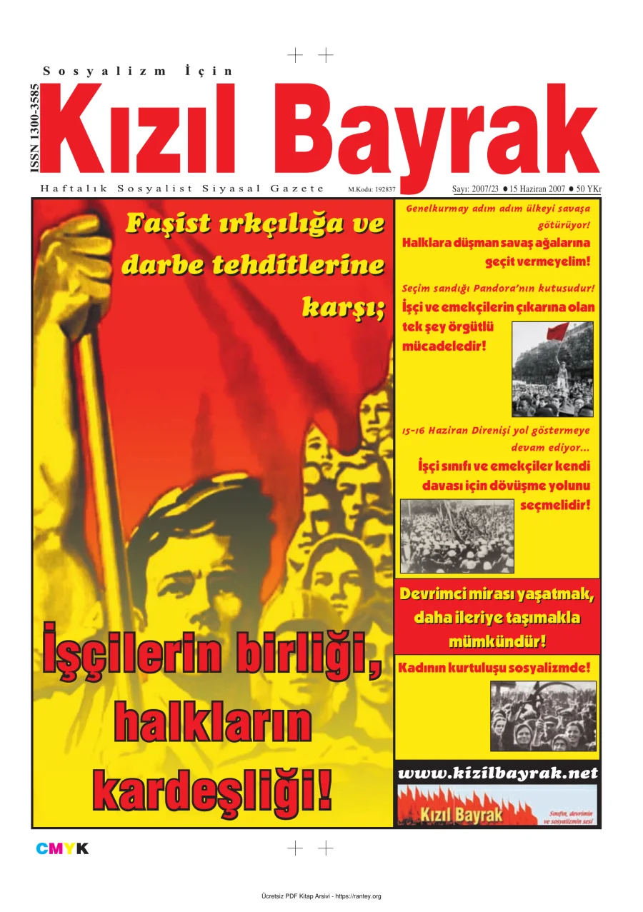 Kızılbayrak Yıl 2007 Sayı 23 15 Haziran kapak görseli