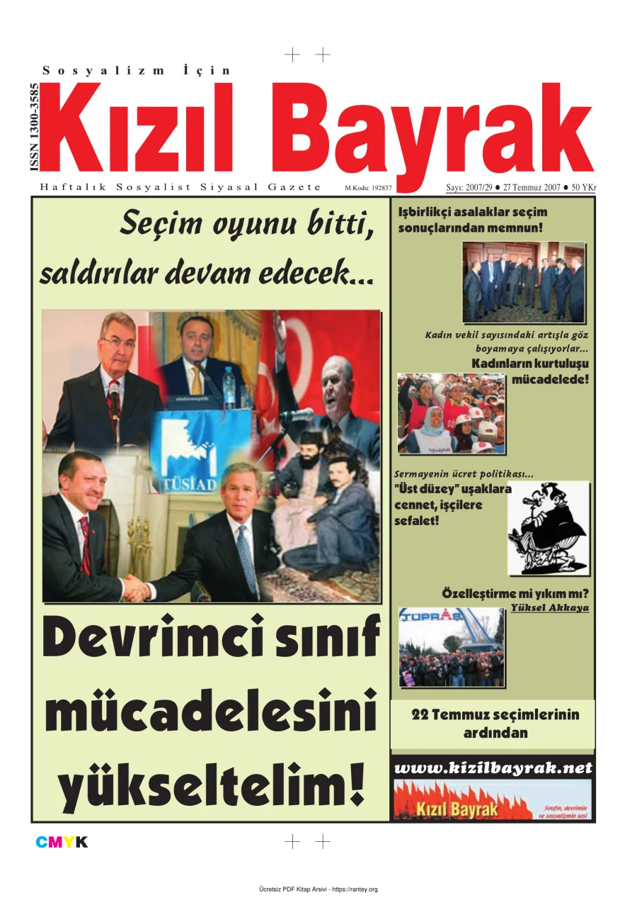 Kızılbayrak Yıl 2007 Sayı 29 27 Temmuz kapak görseli