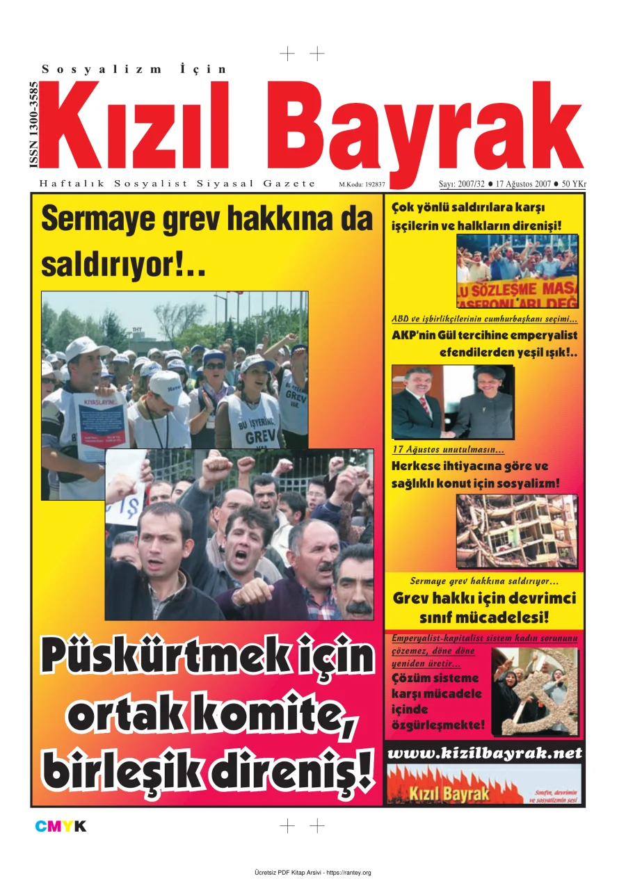 Kızılbayrak Yıl 2007 Sayı 32 17 Ağustos kapak görseli