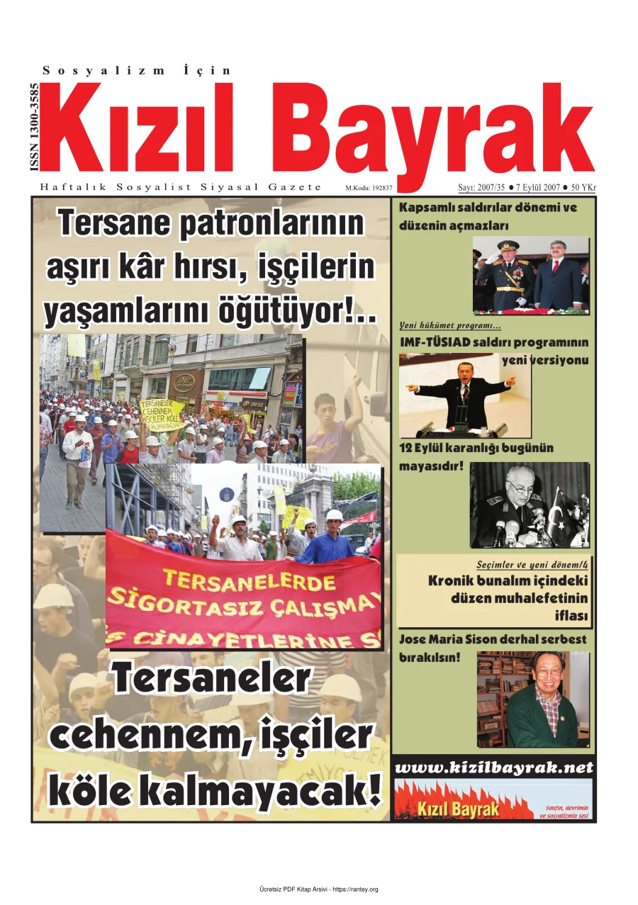 Kızılbayrak Yıl 2007 Sayı 35 07 Eylül kapak görseli