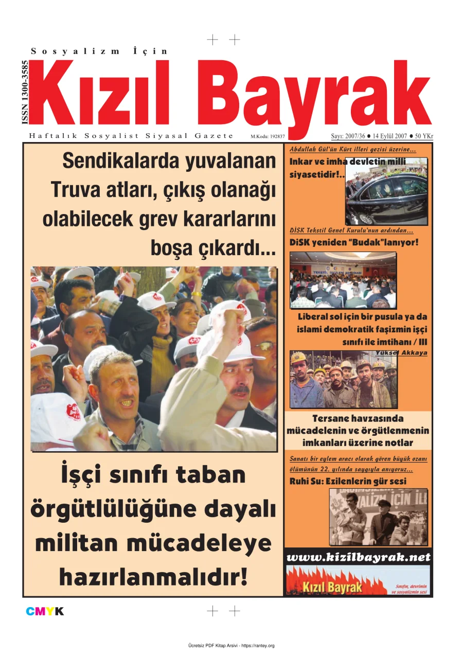 Kızılbayrak Yıl 2007 Sayı 36 15 Eylül kapak görseli