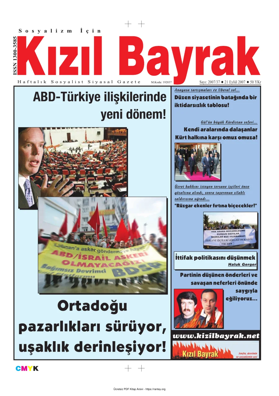 Kızılbayrak Yıl 2007 Sayı 37 21 Eylül kapak görseli