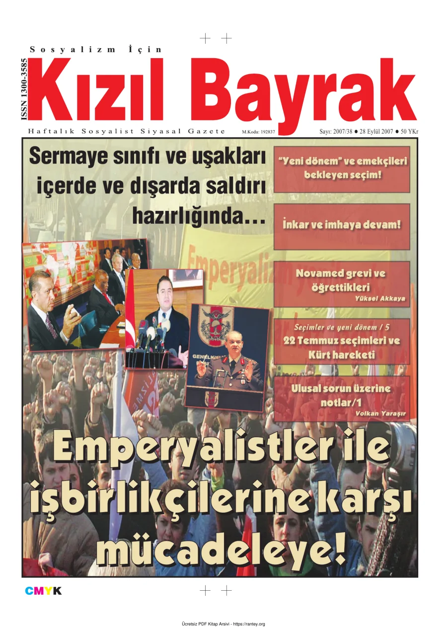 Kızılbayrak Yıl 2007 Sayı 38 28 Eylül kapak görseli