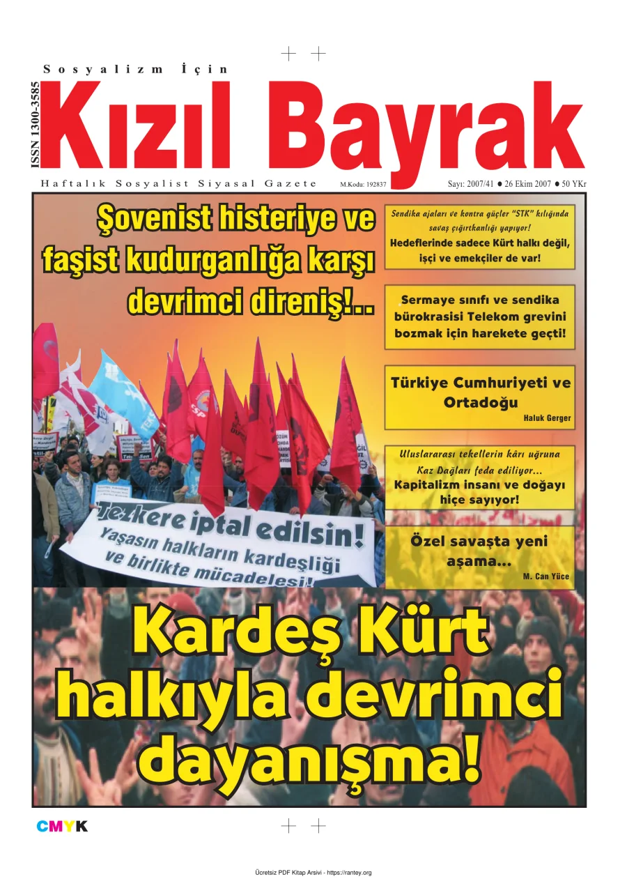 Kızılbayrak Yıl 2007 Sayı 41 26 Ekim kapak görseli