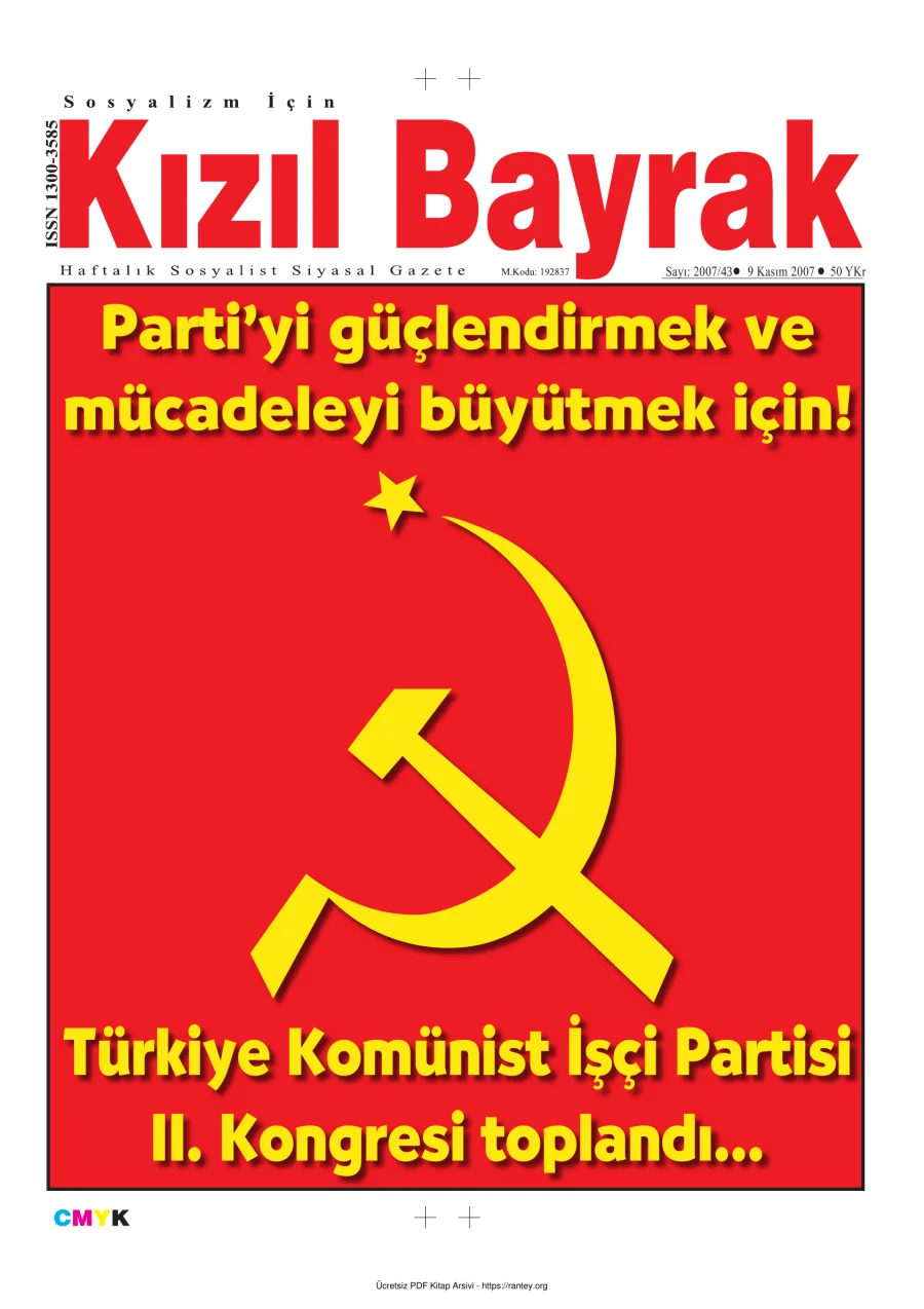 Kızılbayrak Yıl 2007 Sayı 43 09 Kasım kapak görseli