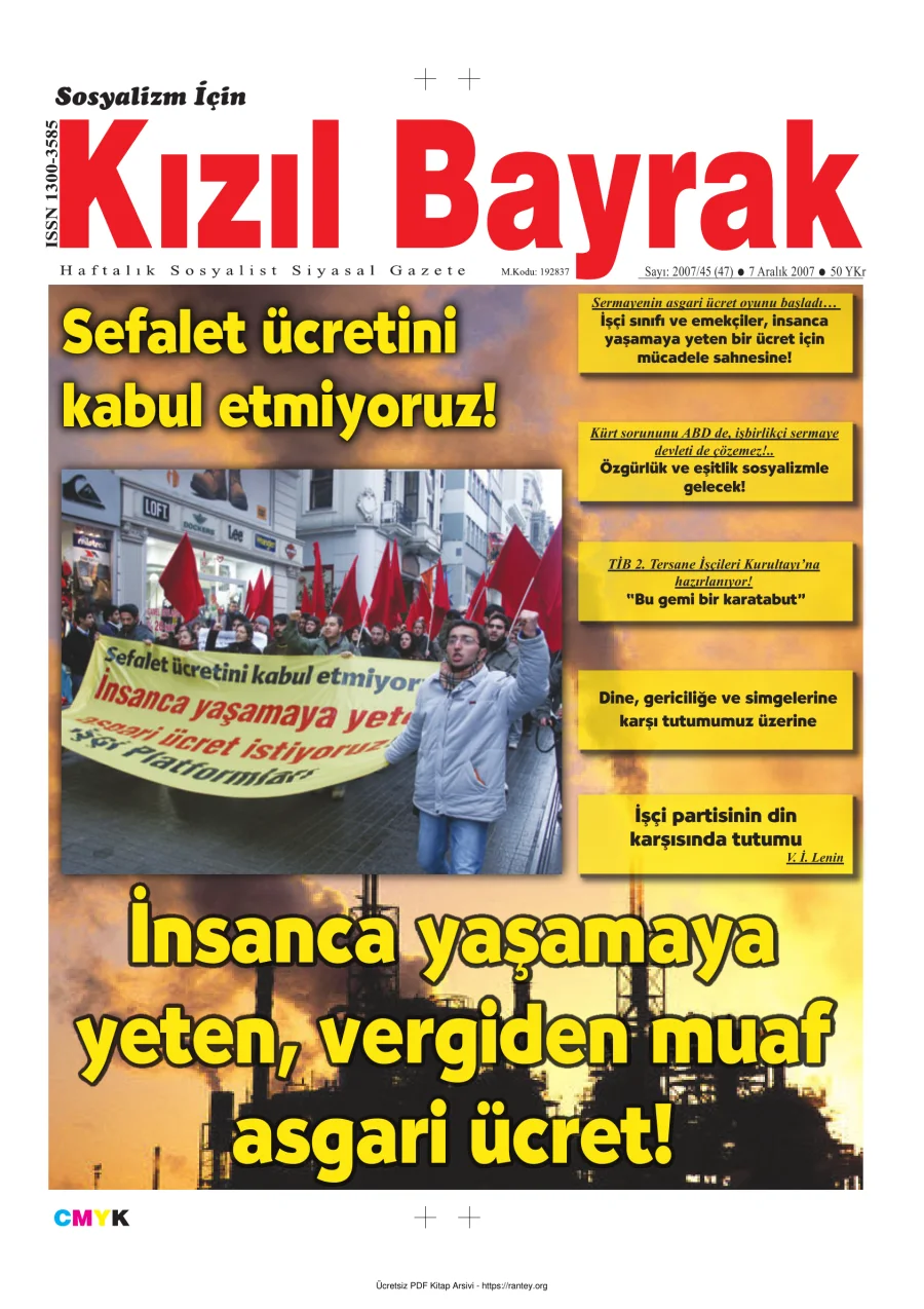 Kızılbayrak Yıl 2007 Sayı 47 07 Aralık kapak görseli
