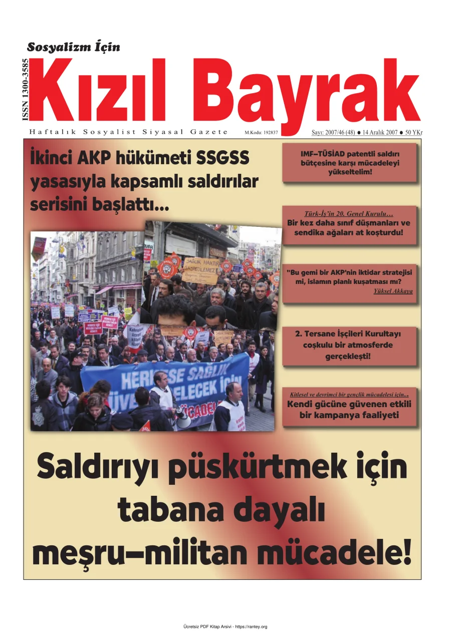 Kızılbayrak Yıl 2007 Sayı 48 14 Aralık kapak görseli