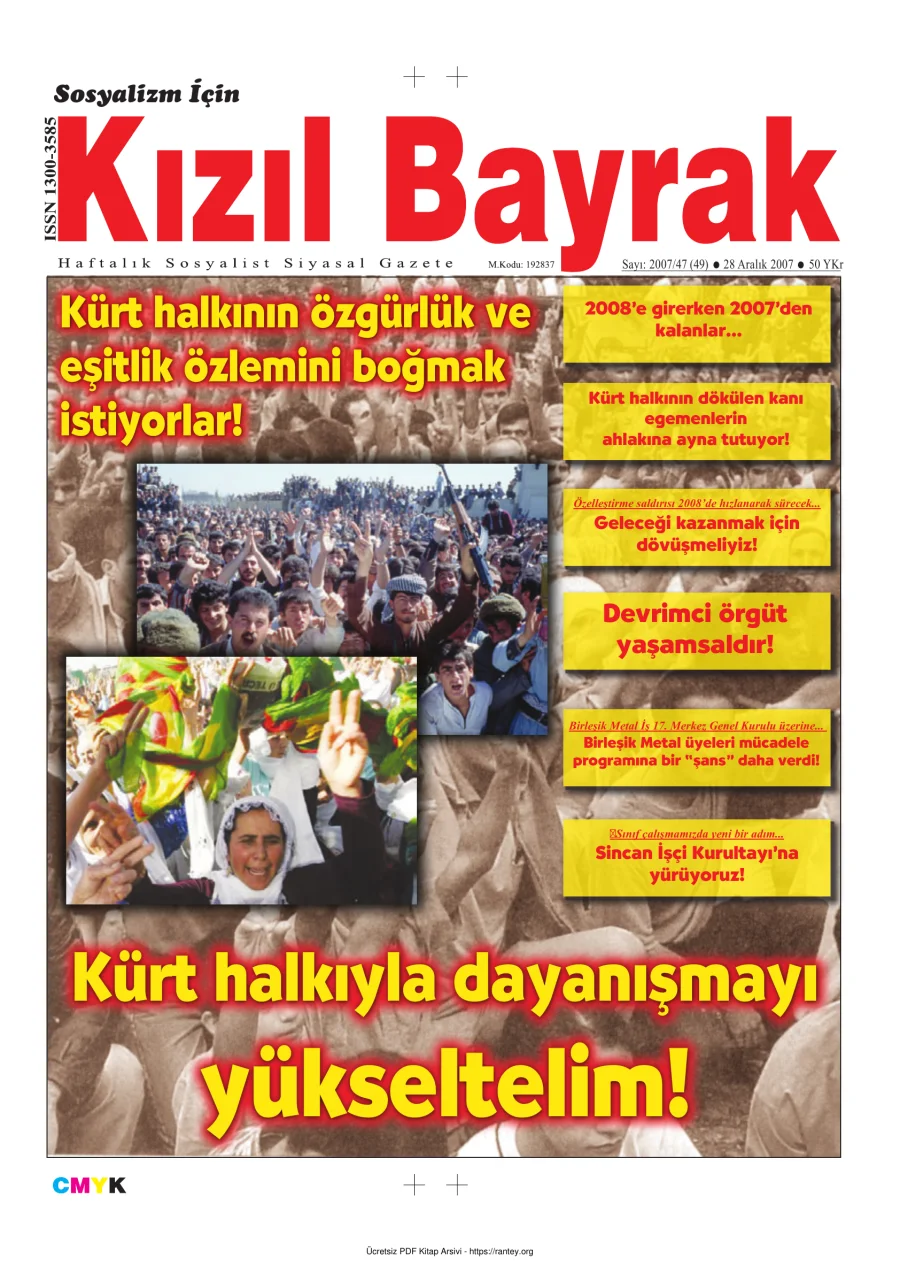 Kızılbayrak Yıl 2007 Sayı 49 28 Aralık kapak görseli