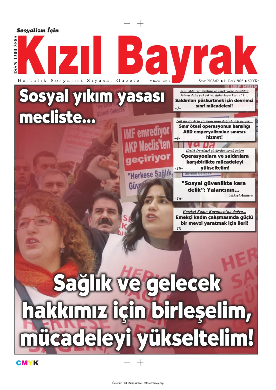 Kızılbayrak Yıl 2008 Sayı 02 11 Ocak kapak görseli
