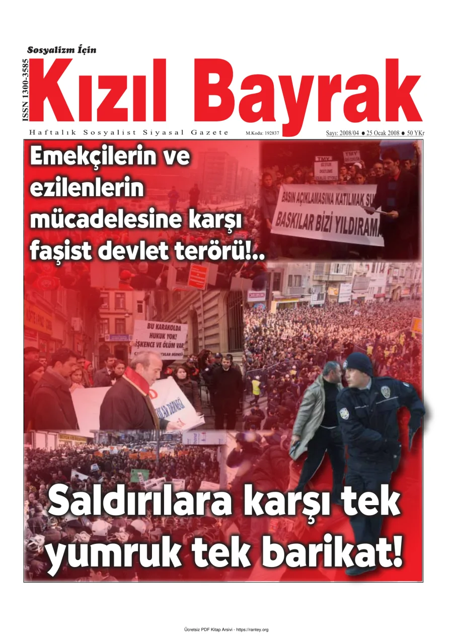 Kızılbayrak Yıl 2008 Sayı 04 25 Ocak kapak görseli