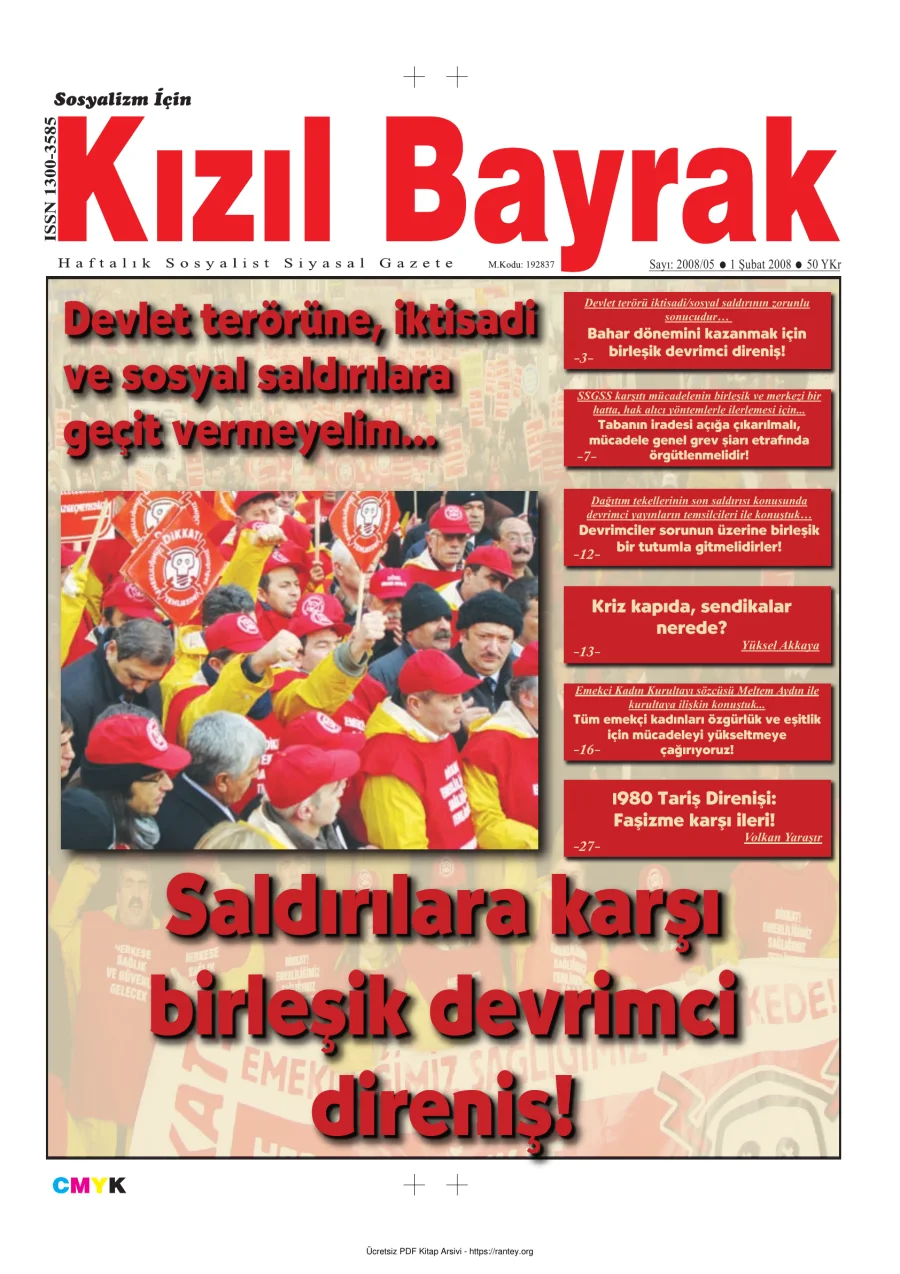 Kızılbayrak Yıl 2008 Sayı 05 01 Şubat kapak görseli
