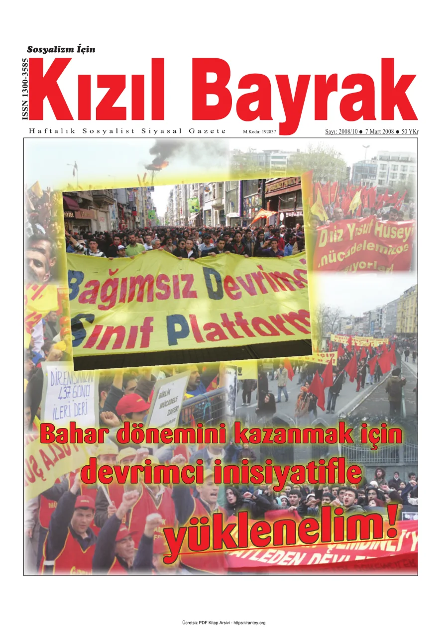 Kızılbayrak Yıl 2008 Sayı 10 07 Mart kapak görseli